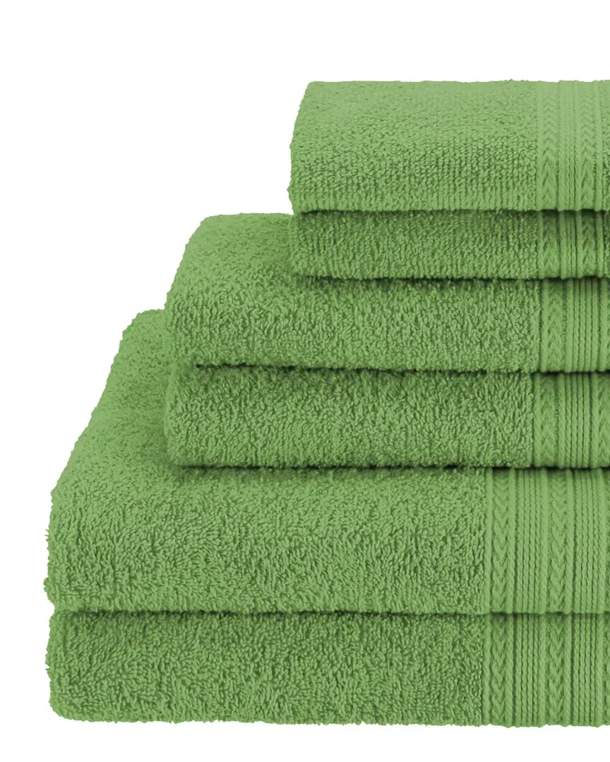 Eco-Friendly 6pc Absorbent Cotton Towel Set - Terrace Green