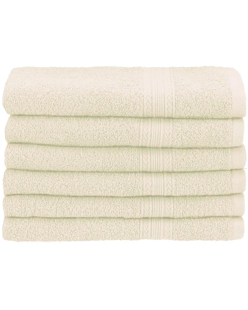 Eco-Friendly 6pc Hand Towel Set - Ivory, Cotton