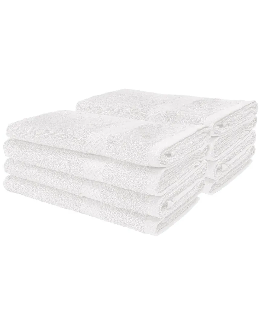 Eco-Friendly 8pc Hand Cotton Towel Set - White