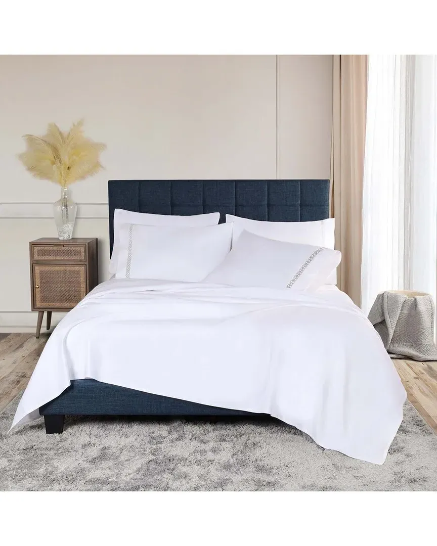 Egyptian Cotton 1000 Thread Count Embroidered Bed Sheet Set