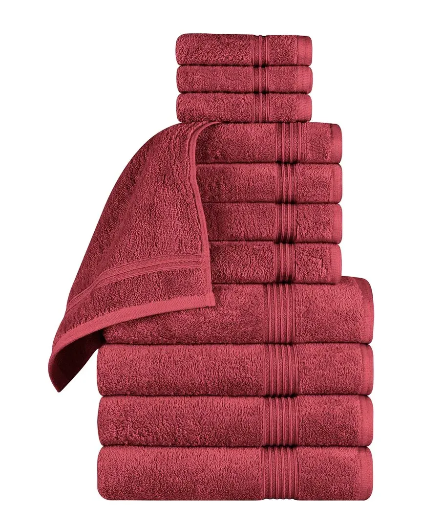 Egyptian Cotton 12pc Towel Set - Burgundy image