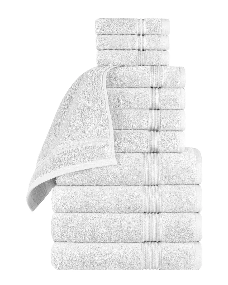 Egyptian Cotton 12pc Towel Set - Silver