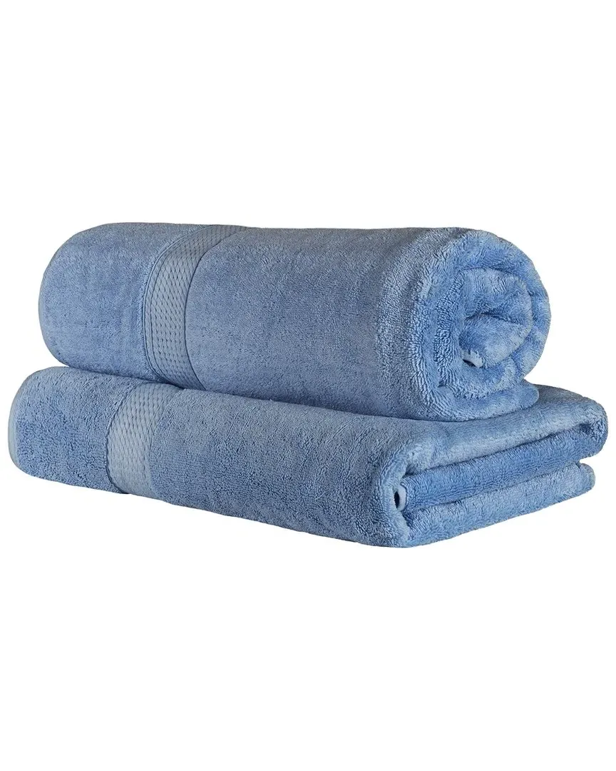 Egyptian Cotton 2Pc Bath Sheet Set - Blue image