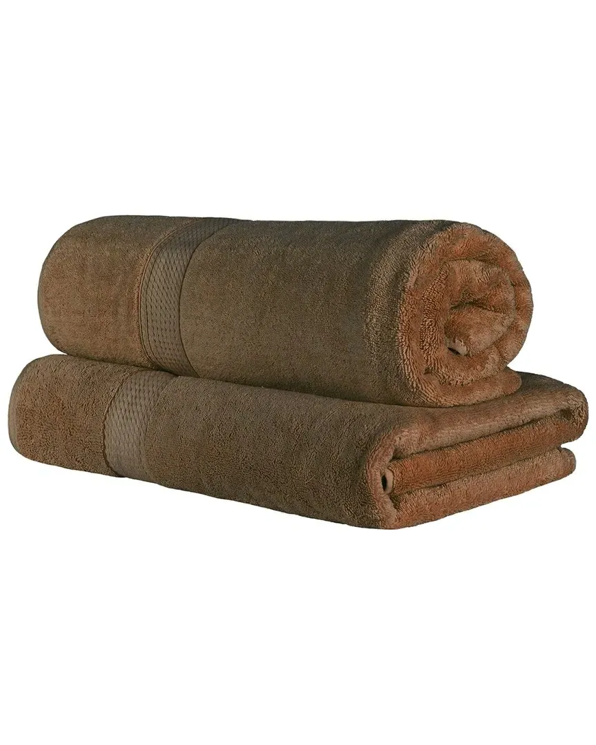 Egyptian Cotton 2Pc Bath Sheet Set - Chocolate
