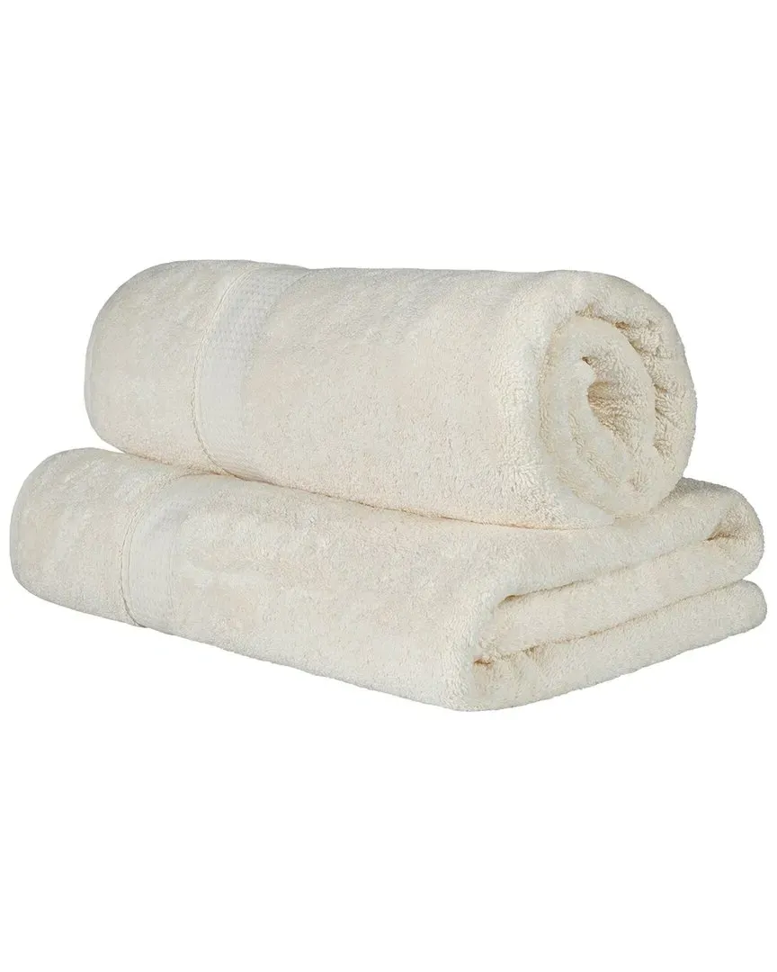 Egyptian Cotton 2Pc Bath Sheet Set - Cream