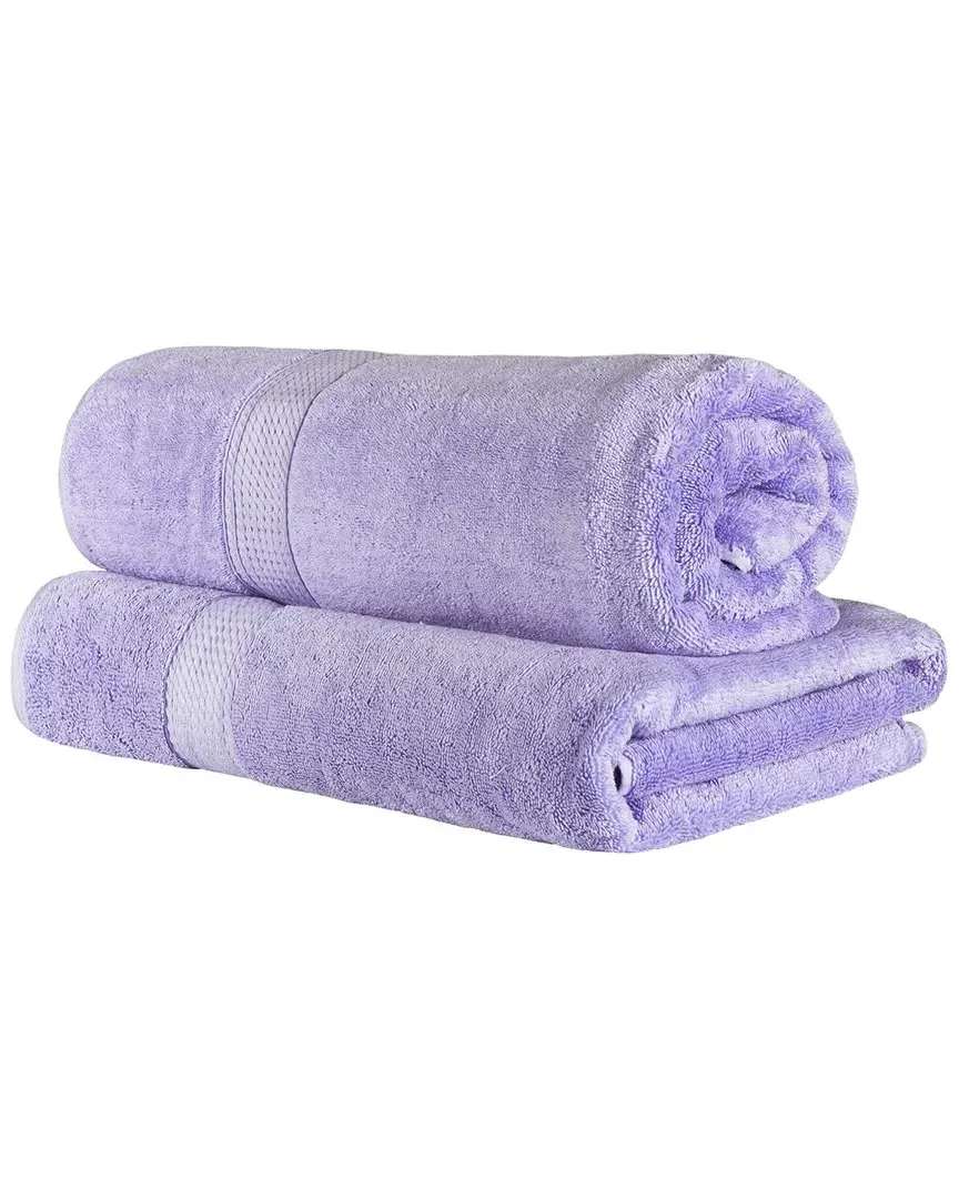 Egyptian Cotton 2Pc Bath Sheet Set - Purple