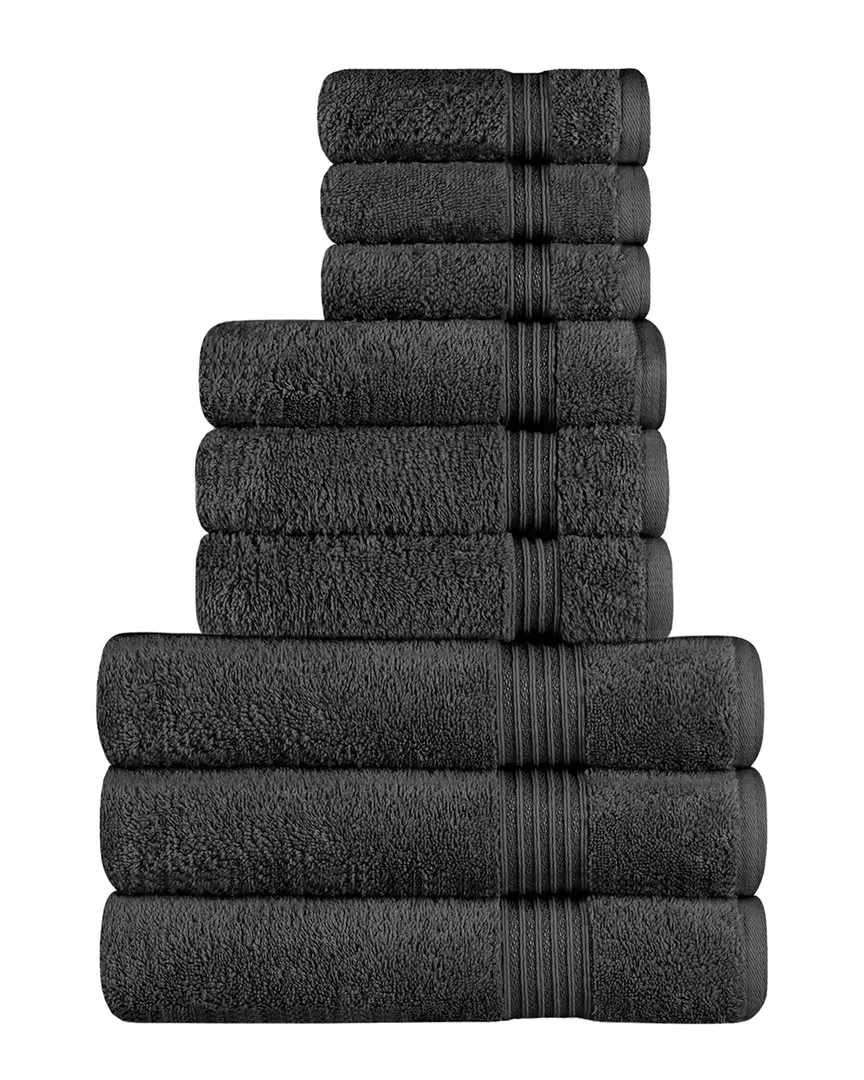 Egyptian Cotton 9pc Towel Set - Black image