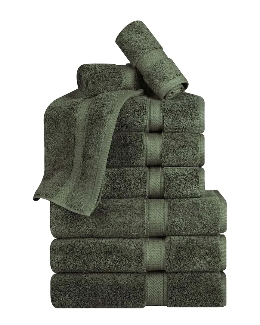 Egyptian Cotton 9pc Towel Set - Forest Green