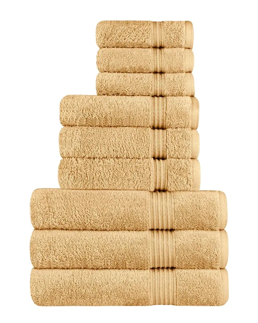Egyptian Cotton 9pc Towel Set - Gold