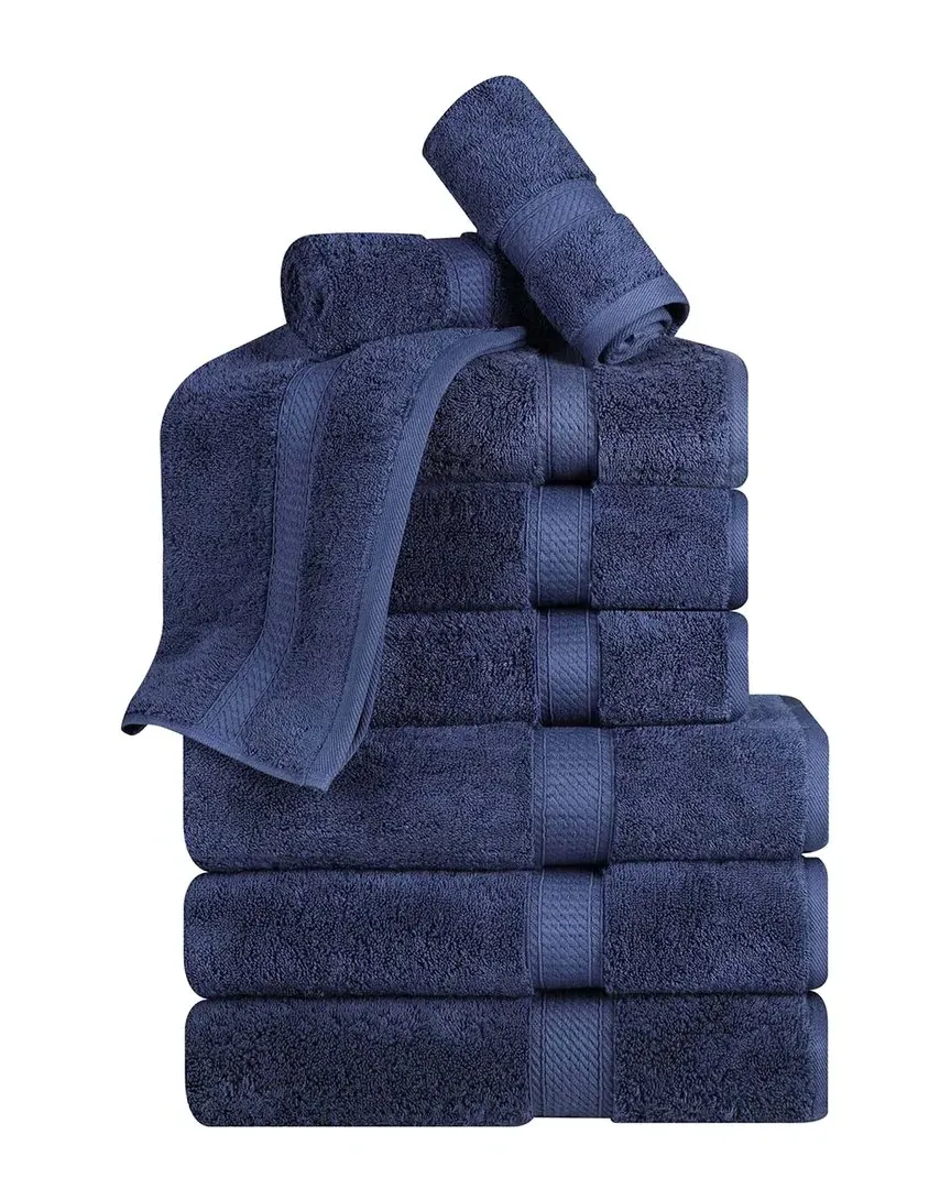 Egyptian Cotton 9pc Towel Set - Navy Blue