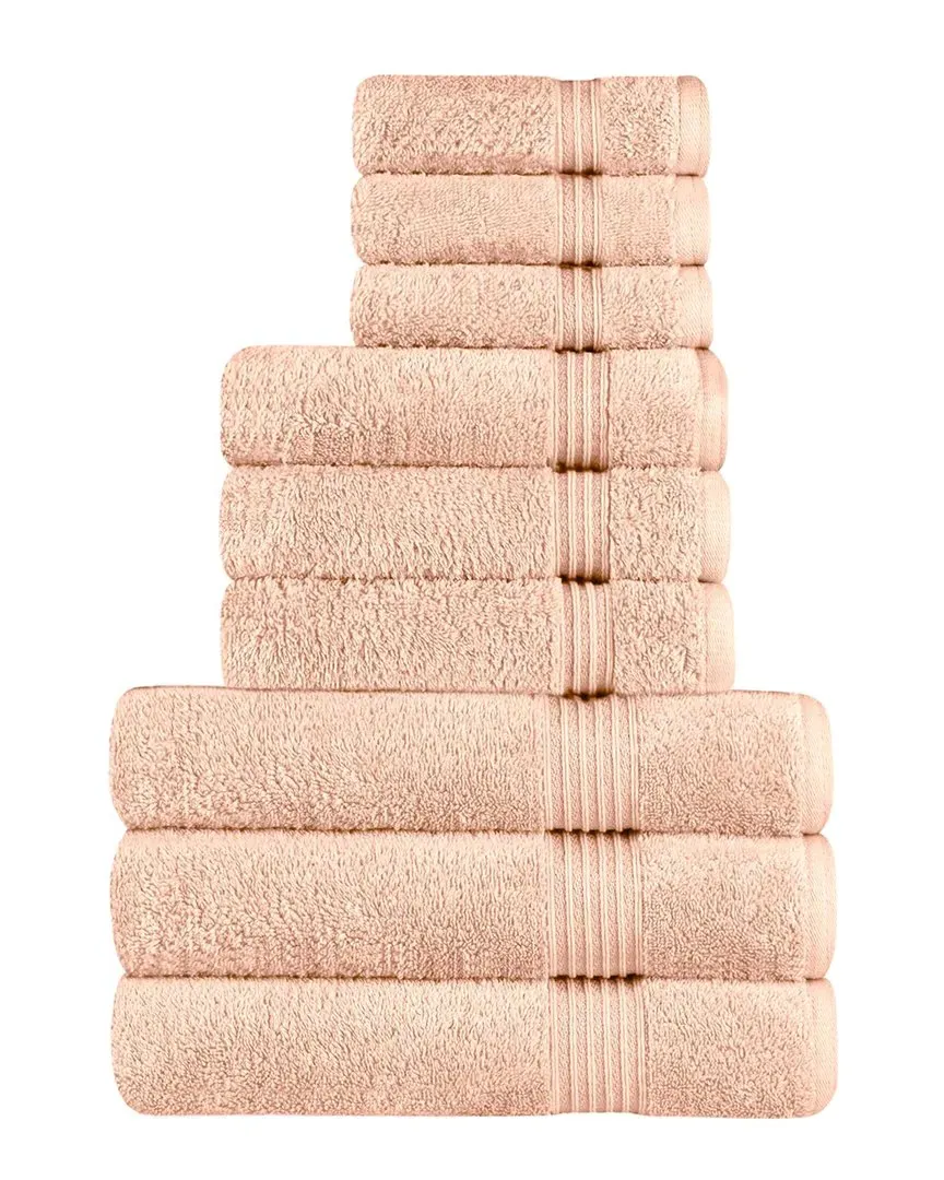 Egyptian Cotton 9pc Towel Set - Peach
