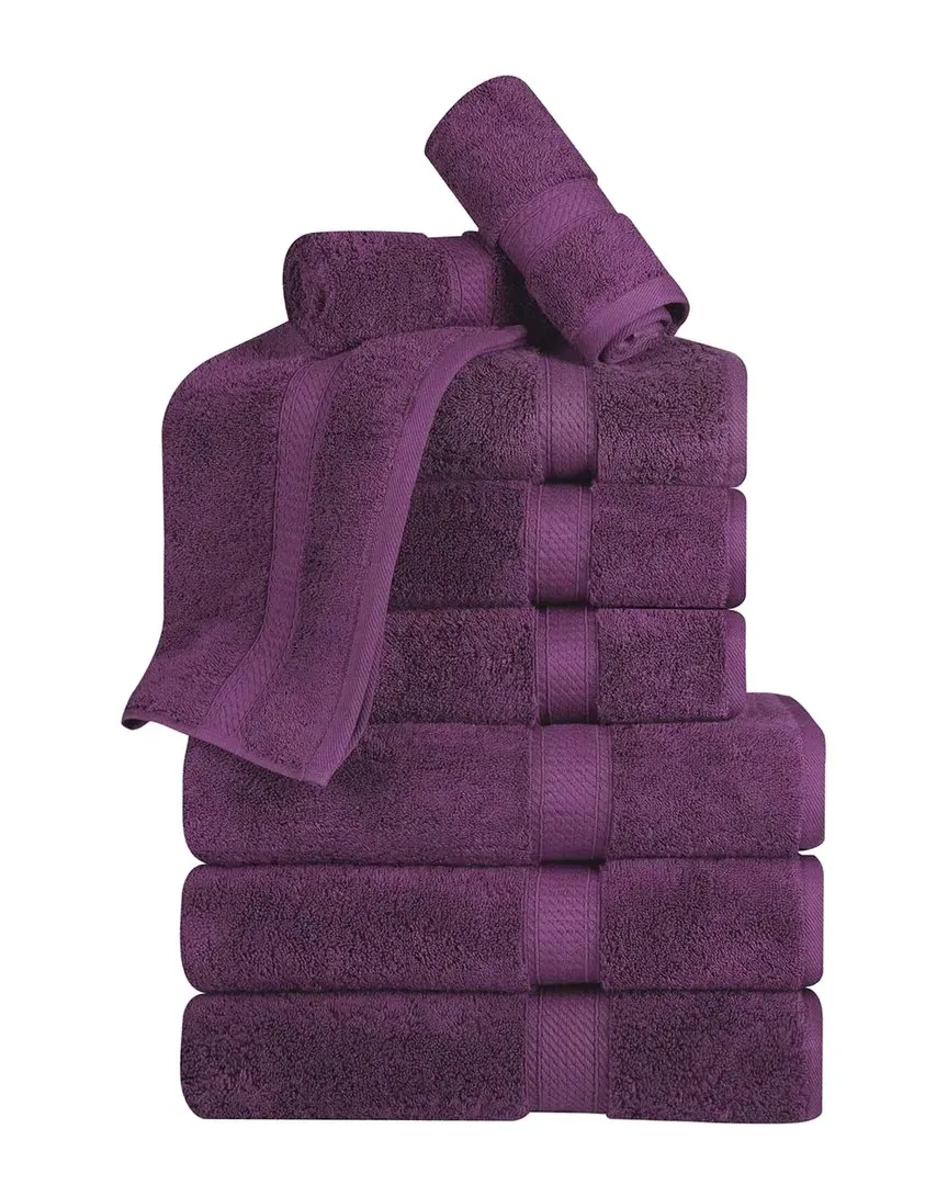 Egyptian Cotton 9pc Towel Set - Plum
