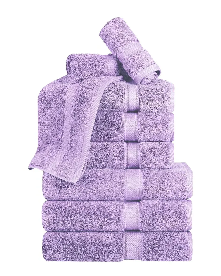 Egyptian Cotton 9pc Towel Set - Purple