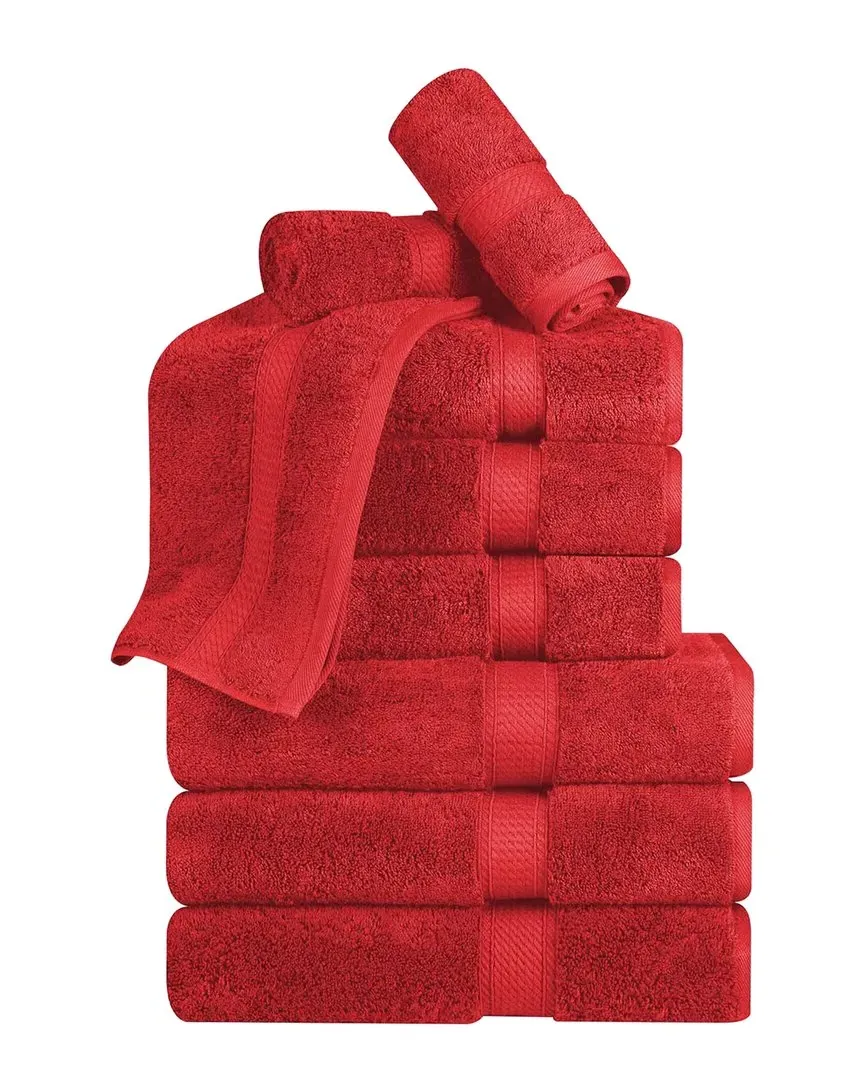 Egyptian Cotton 9pc Towel Set - Red