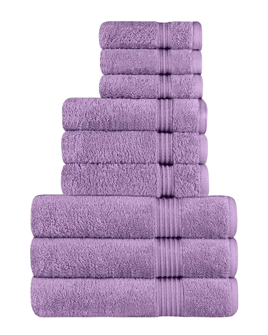 Egyptian Cotton 9pc Towel Set - Royal Purple