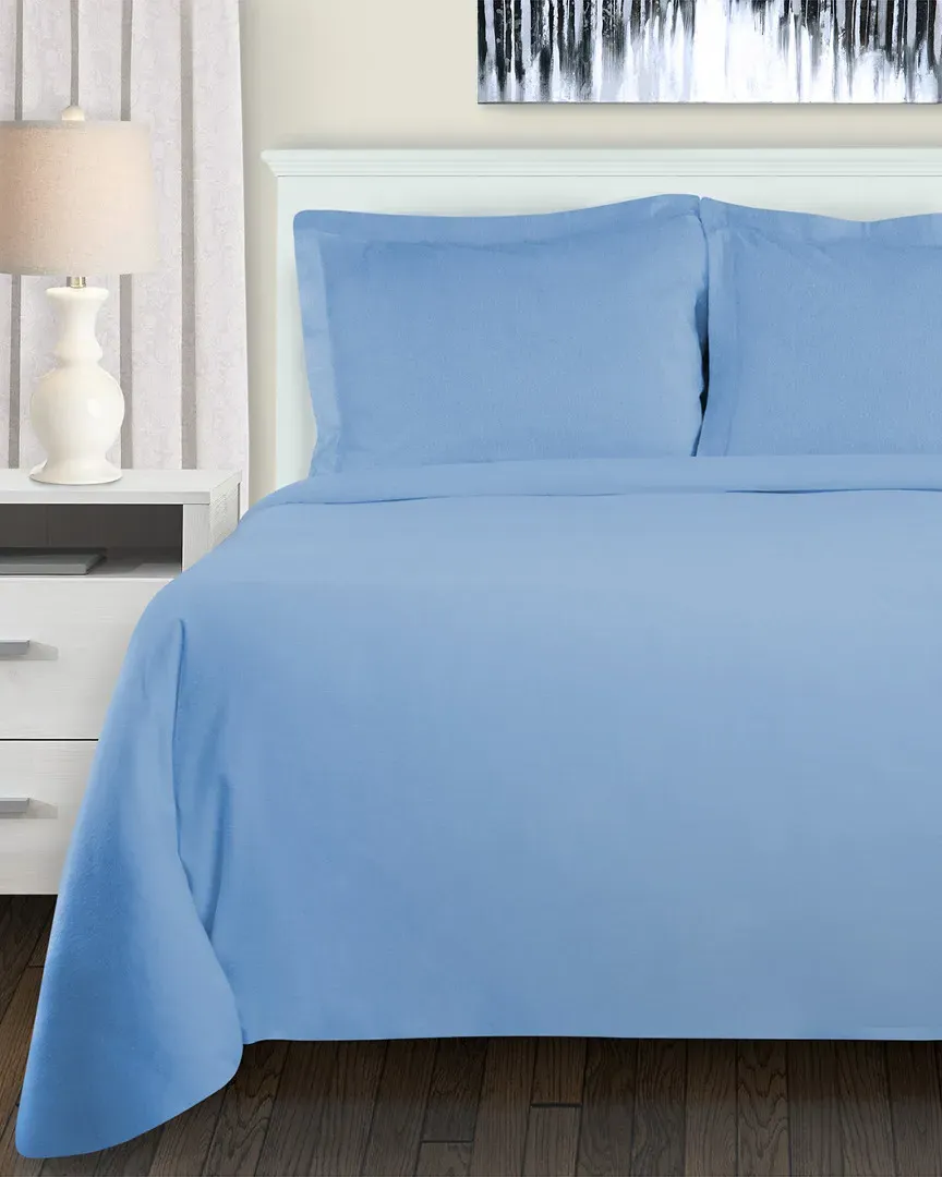 Flannel Deep Pocket Sheet Set - Light Blue, Cotton image