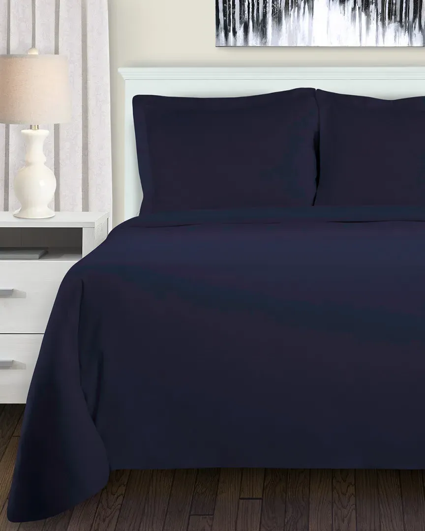 Flannel Deep Pocket Sheet Set - Navy Blue, Cotton