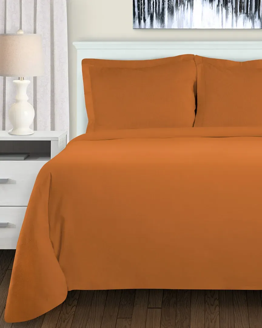 Flannel Deep Pocket Sheet Set - Pumpkin, Cotton