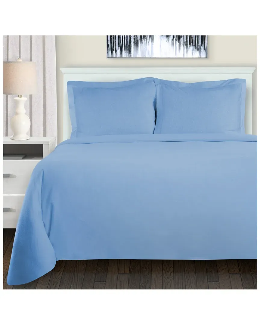 Flannel Duvet Set - Light Blue image