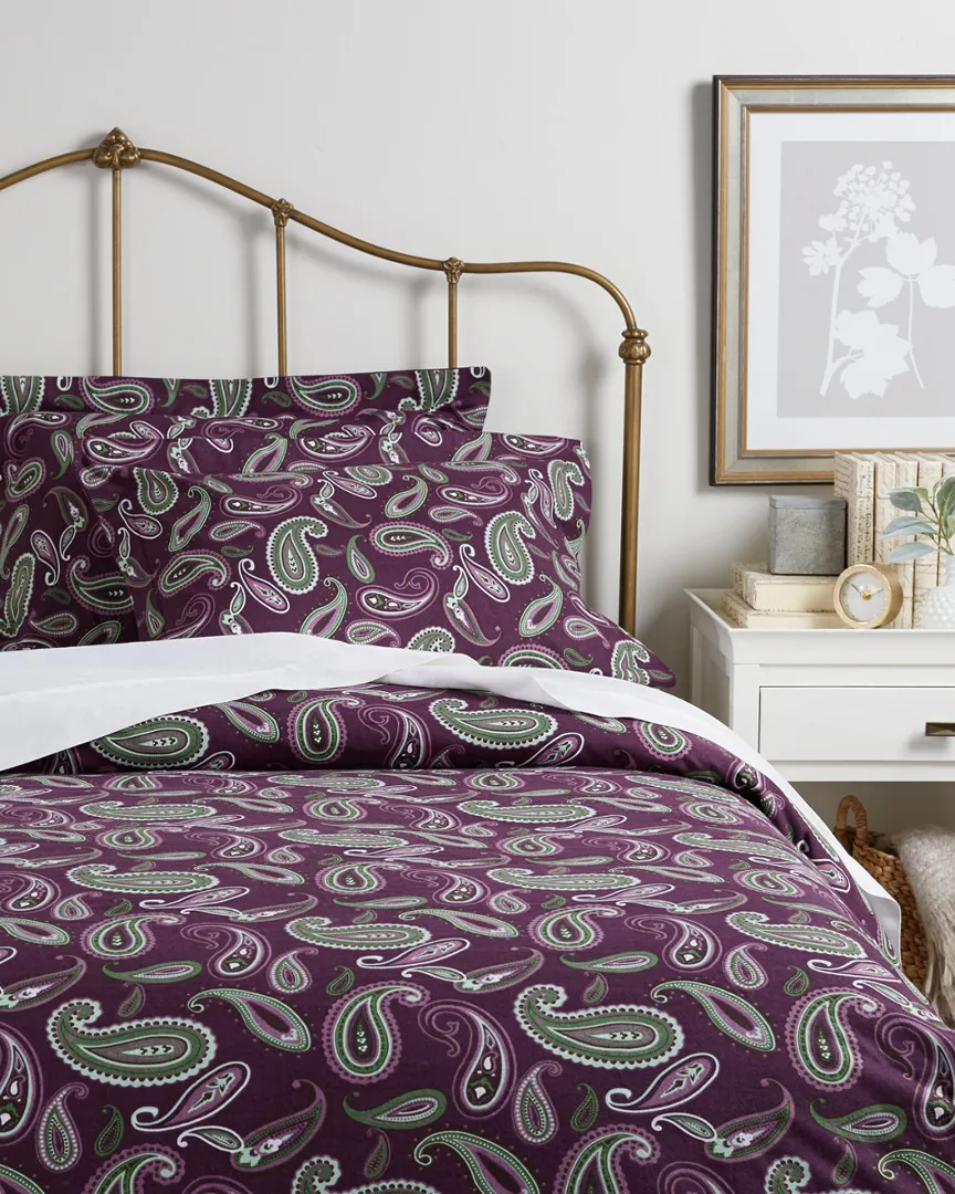 Flannel Duvet Set - Purple