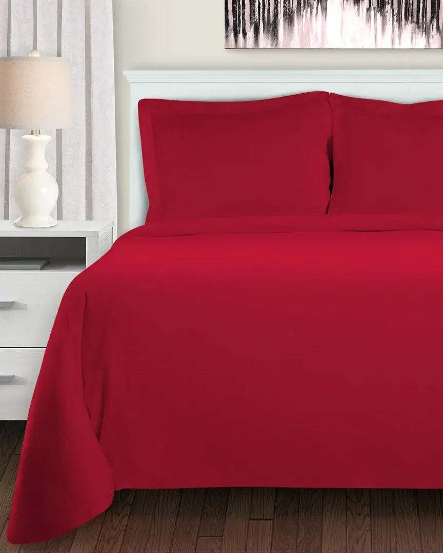 Flannel Trellis Deep Pocket Sheet Set - Burgundy, Cotton