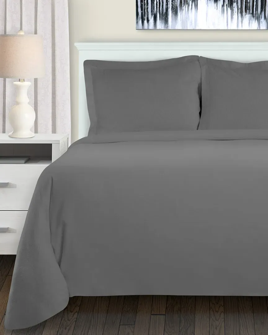 Flannel Trellis Deep Pocket Sheet Set - Grey, Cotton