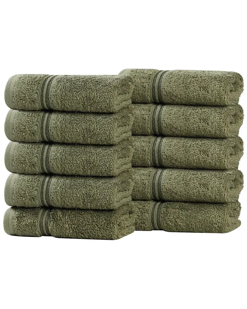 Heritage Egyptian Cotton Face Towel Set - Forest Green