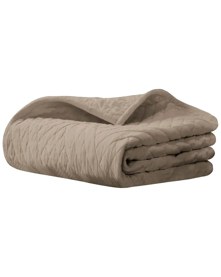 Karina Velvet Lightweight Throw - Brown, Cotton image