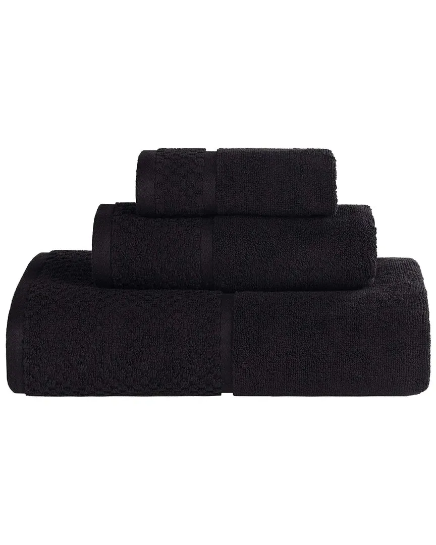 Lodie 3-Piece Towel Set - Black Ivory, Cotton