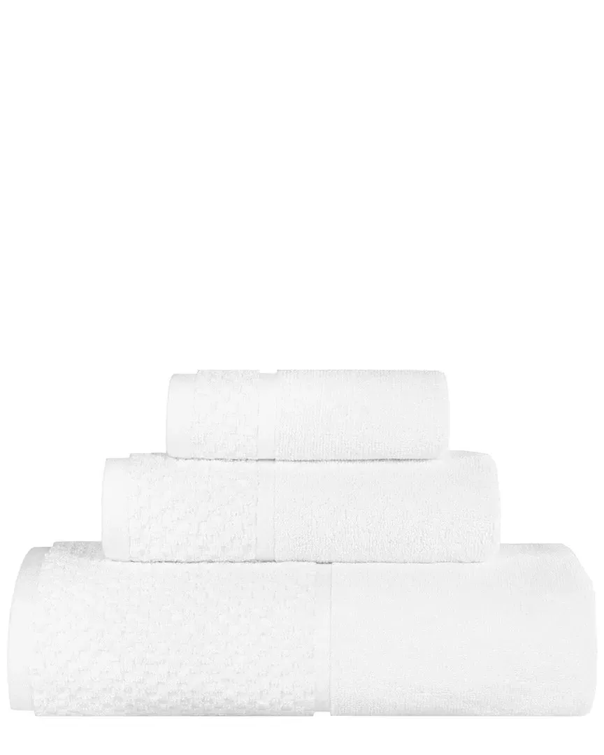 Lodie 3-Piece Towel Set - White, Cotton