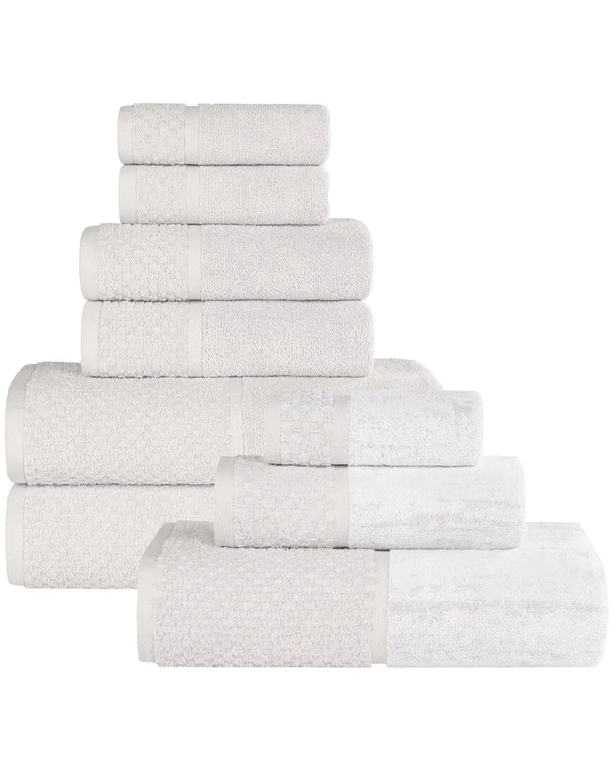 Lodie 9-Piece Towel Set - Stone White, Cotton