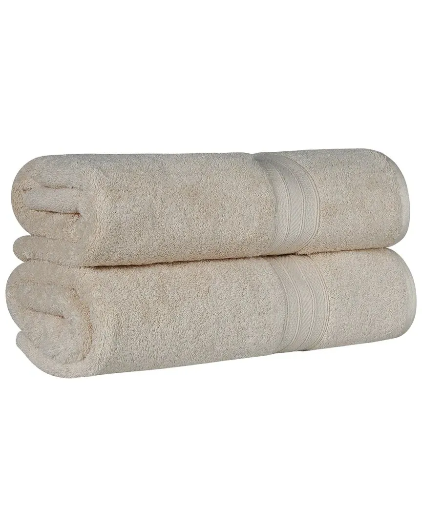 Long Staple Combed Cotton 2Pc Bath Sheet Set - Beige
