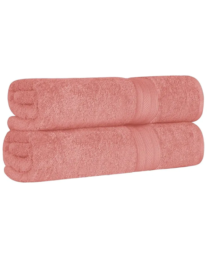 Long Staple Combed Cotton 2Pc Bath Sheet Set - Blush
