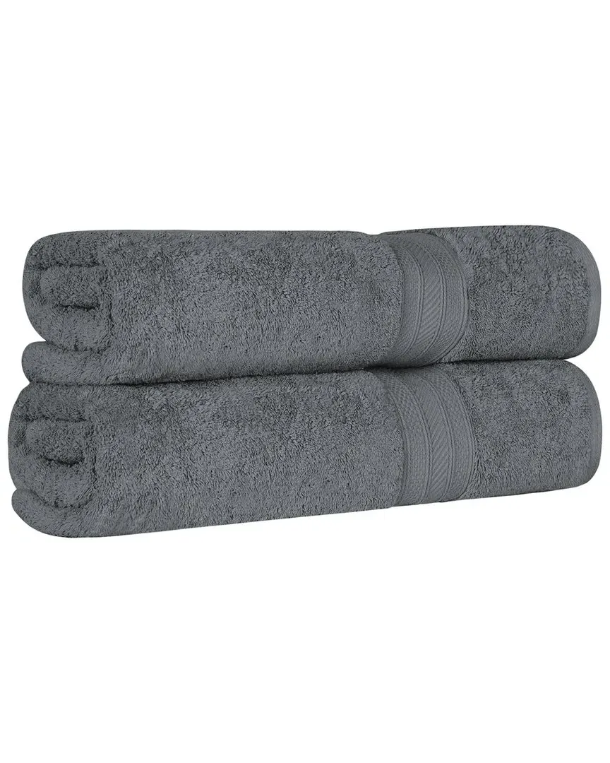 Long Staple Combed Cotton 2Pc Bath Sheet Set - Gray