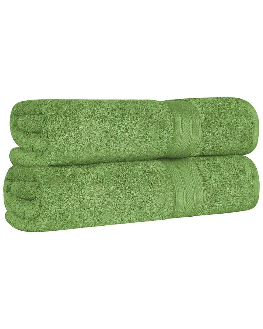 Long Staple Combed Cotton 2Pc Bath Sheet Set - Green