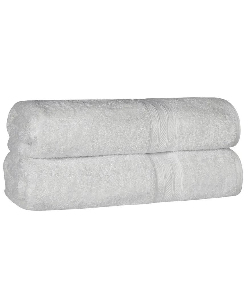 Long Staple Combed Cotton 2Pc Bath Sheet Set - White