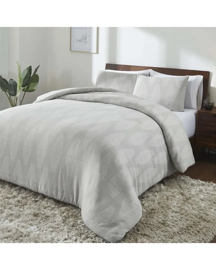 Manali Woven Breathable Geometric Comforter Set - Grey, Cotton