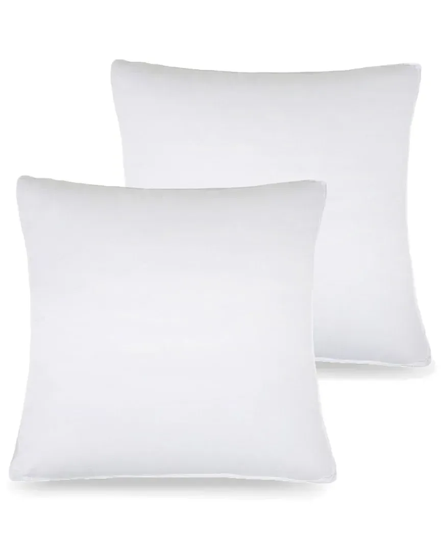 Microfiber Square Euro Pillow Inserts Set - White image