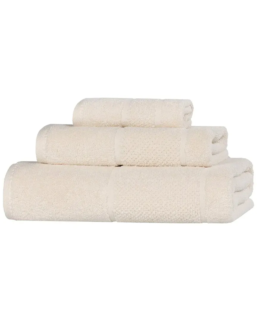 Mile Smart Twist 3-Piece Towel Set - Ivory, Cotton image