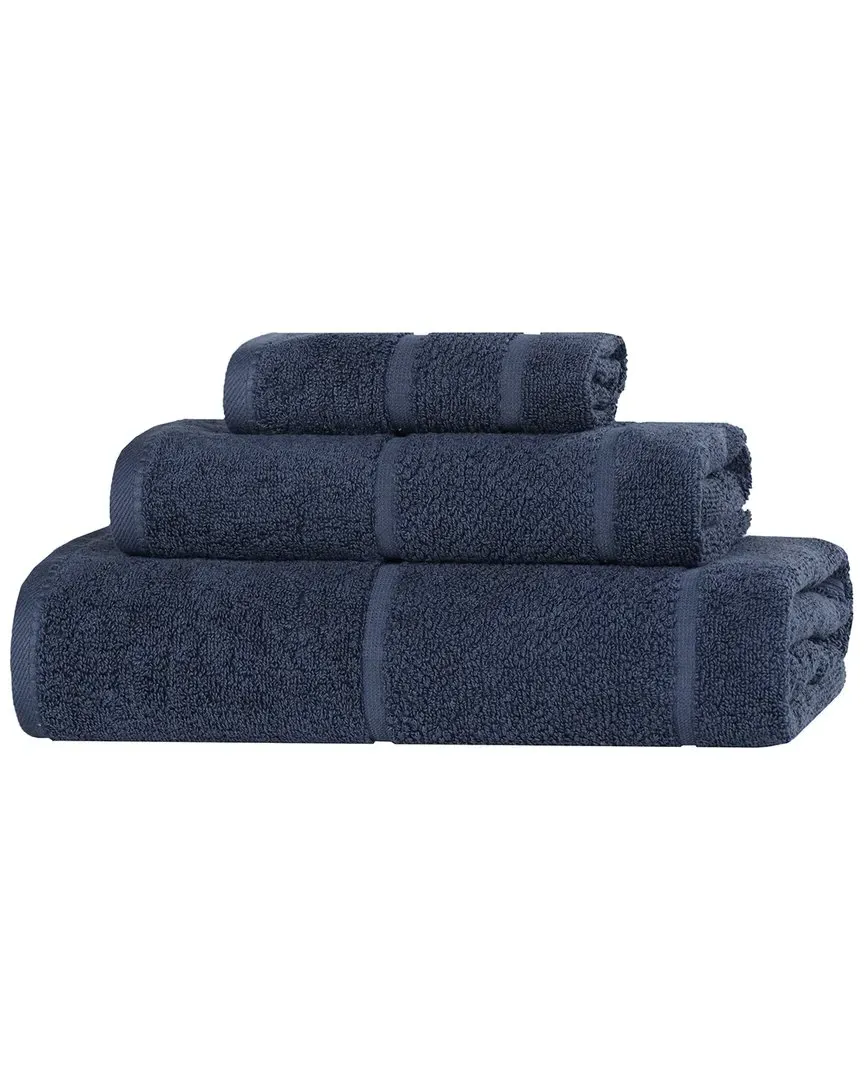 Mile Smart Twist 3-Piece Towel Set - Navy Blue, Cotton