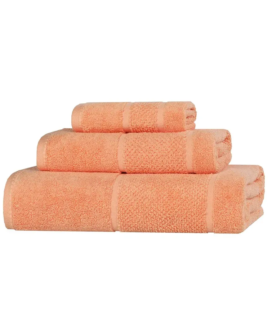 Mile Smart Twist 3-Piece Towel Set - Peach, Cotton