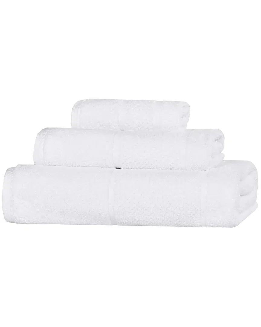 Mile Smart Twist 3-Piece Towel Set - White, Cotton
