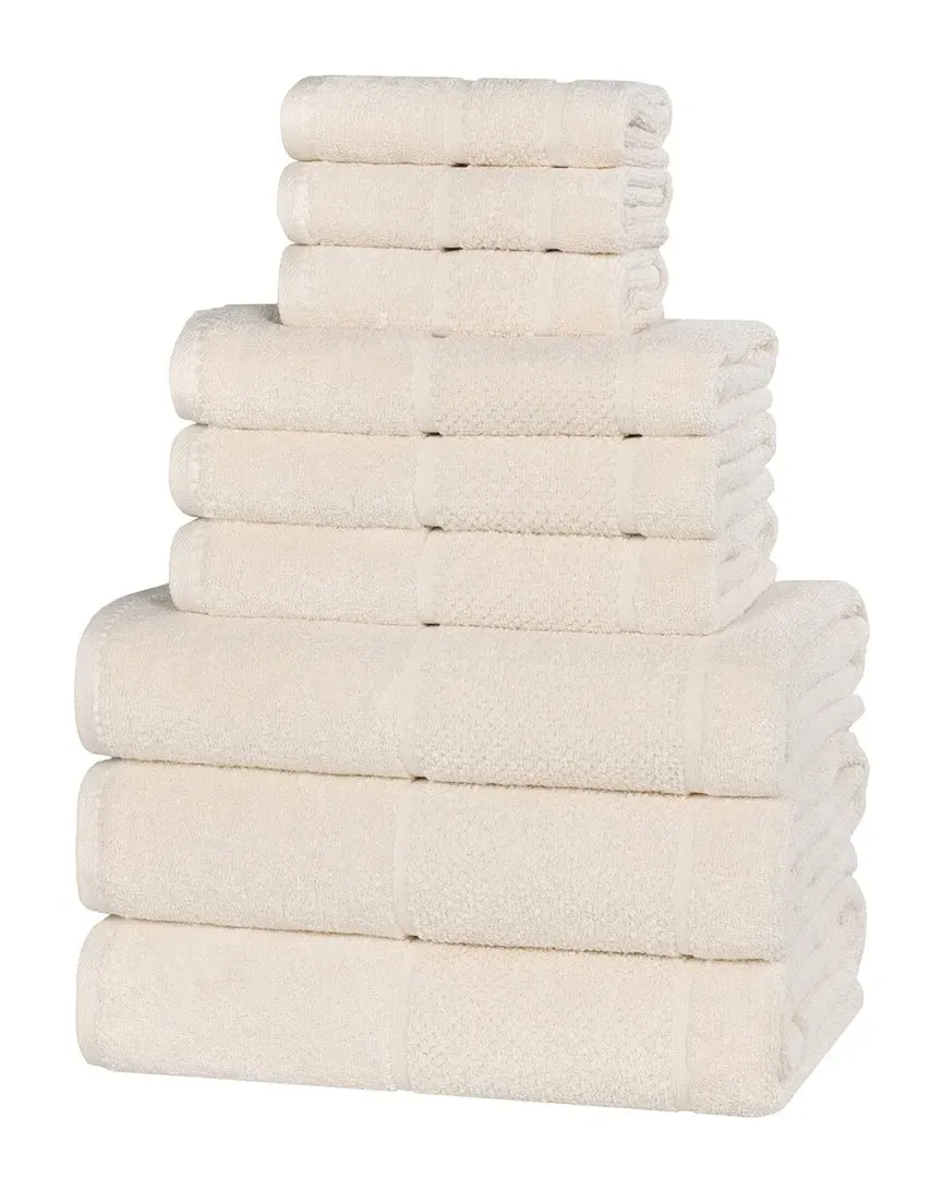 Mile Smart Twist 9-Piece Towel Set - Ivory, Cotton