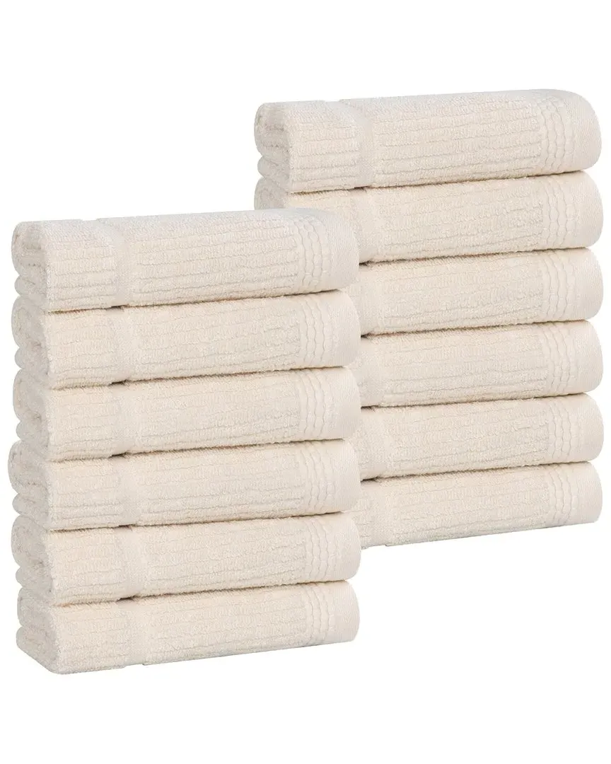 Milo Smart Twist 12-Pack Washcloths - Ivory, Cotton image