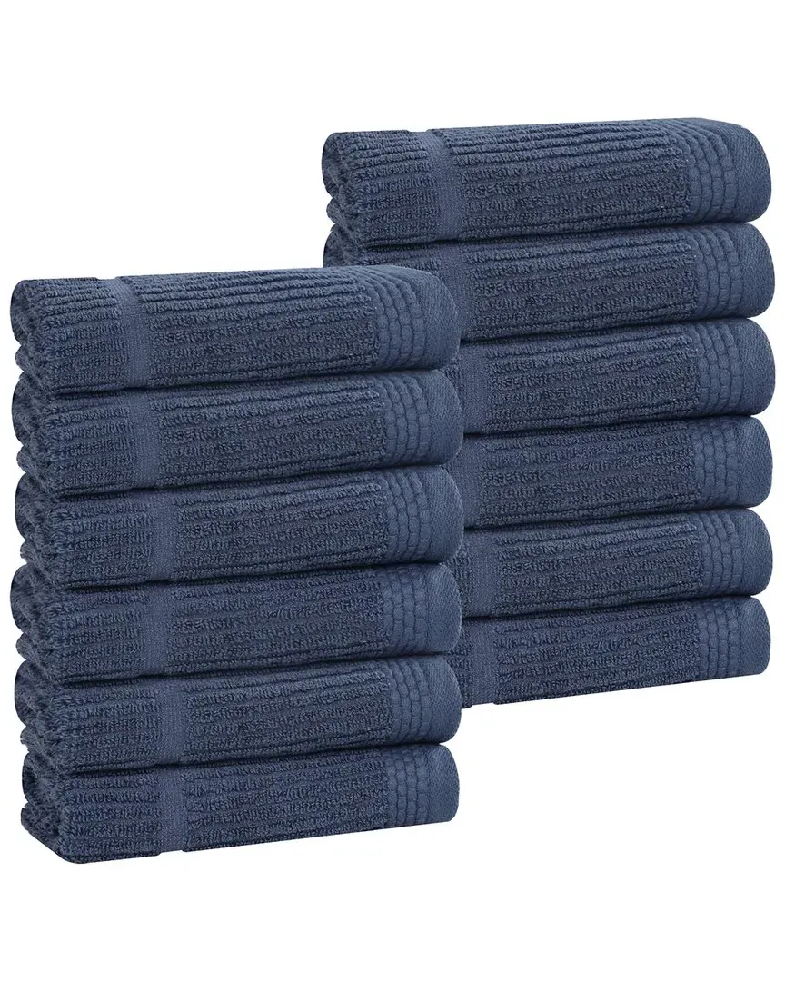 Milo Smart Twist 12-Pack Washcloths - Navy Blue, Cotton