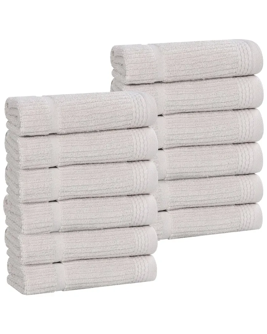 Milo Smart Twist 12-Pack Washcloths - Silver, Cotton