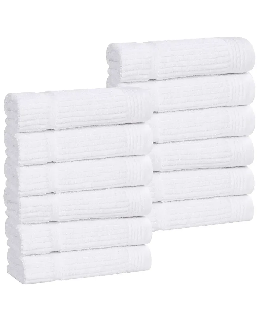Milo Smart Twist 12-Pack Washcloths - White, Cotton
