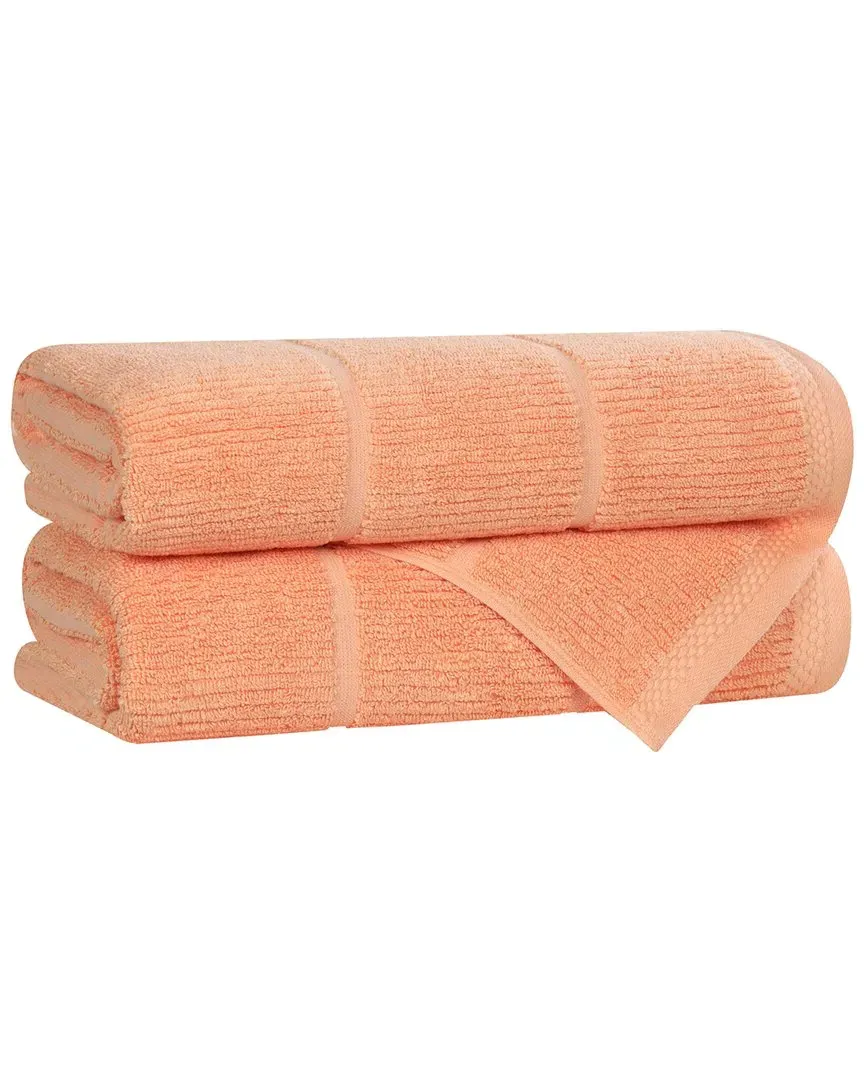 Milo Smart Twist 2-Piece Bath Towel Set - Peach, Cotton