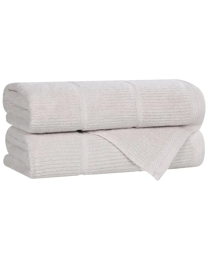 Milo Smart Twist 2-Piece Bath Towel Set - Silver, Cotton