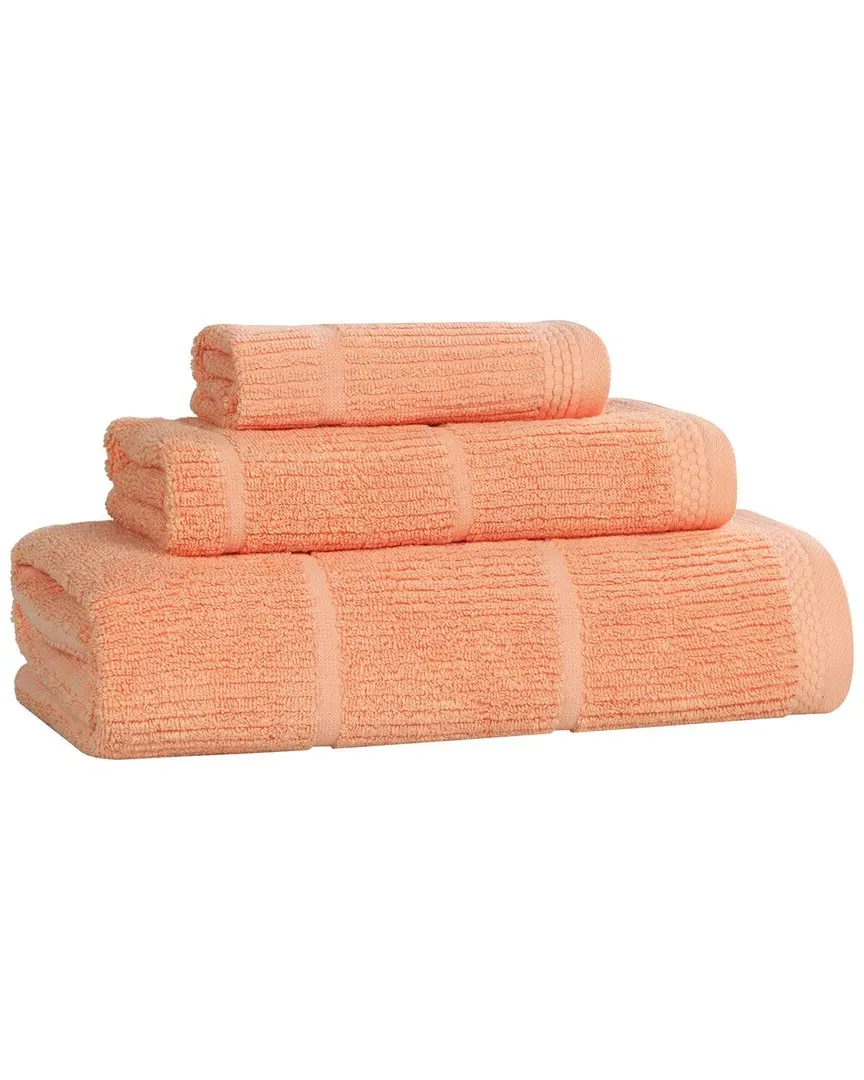 Milo Smart Twist 3-Piece Bath Towel Set - Peach, Cotton